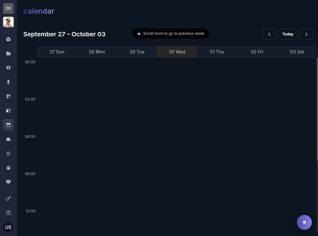Publishing calendar and scheduling controls
